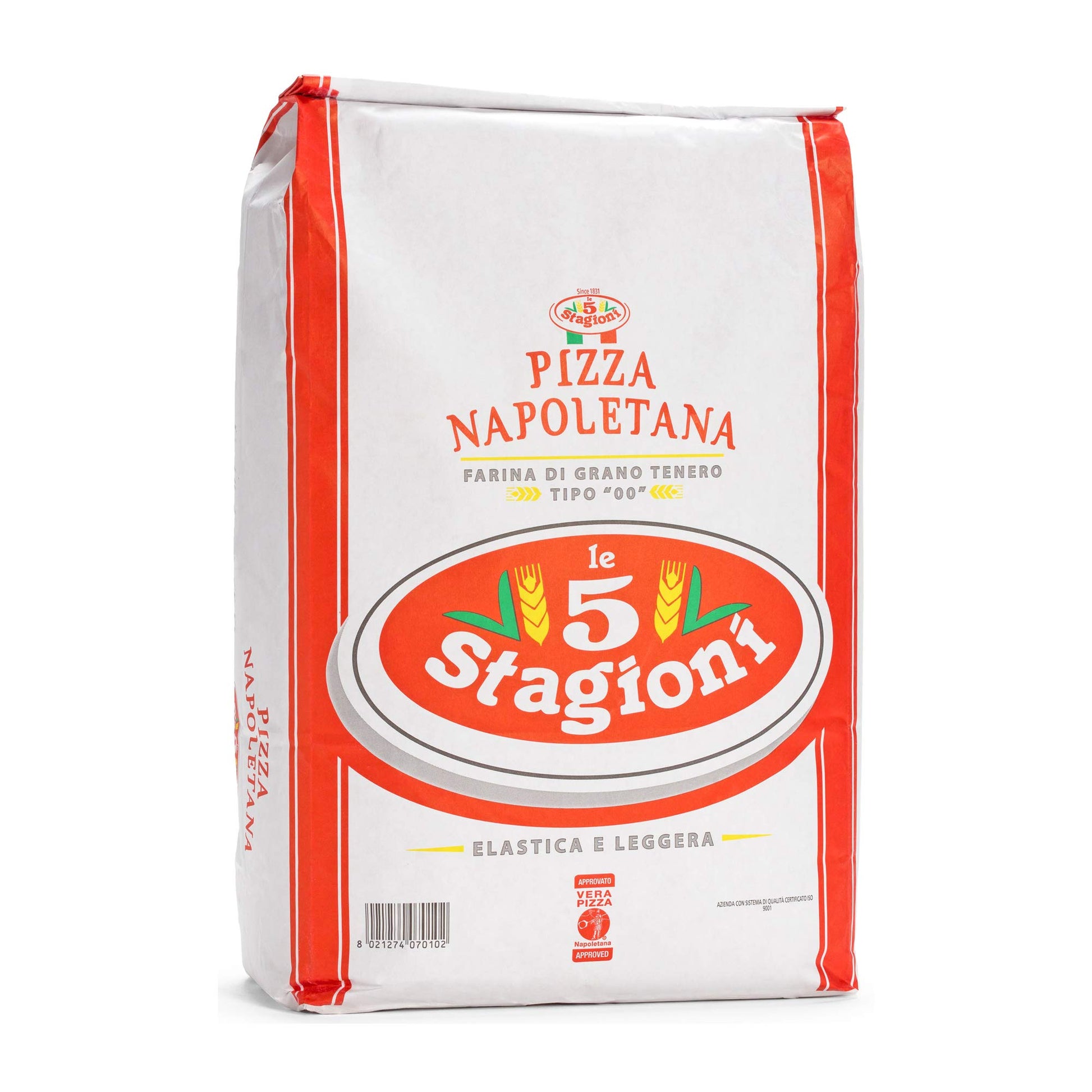 Le 5 Stagioni Pizza Napoletana Italian 00 Soft Wheat Flour 2.2 Pound Package