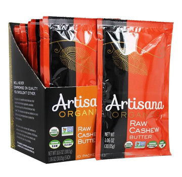 ARTISANA Organic Raw Cashew Butter 10 Pack, 1.06 OZ