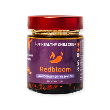 Redbloom Gut-Healthy Chili Crisp - Organic Chili Oil  No Seed Oils  Low-Fodmap  Vegan  Crunchy Hot Sauce  Good on Everything  6oz (Pack of 1) - Medium Aroma