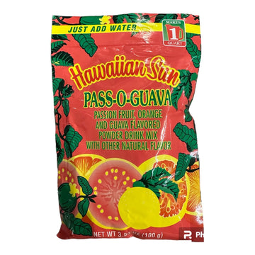 Hawaiian Sun Pass-O-Guava Powder Drink Mix: A Tropical Guava Escape in Every Sip - 4.4 Oz (pack of 1)