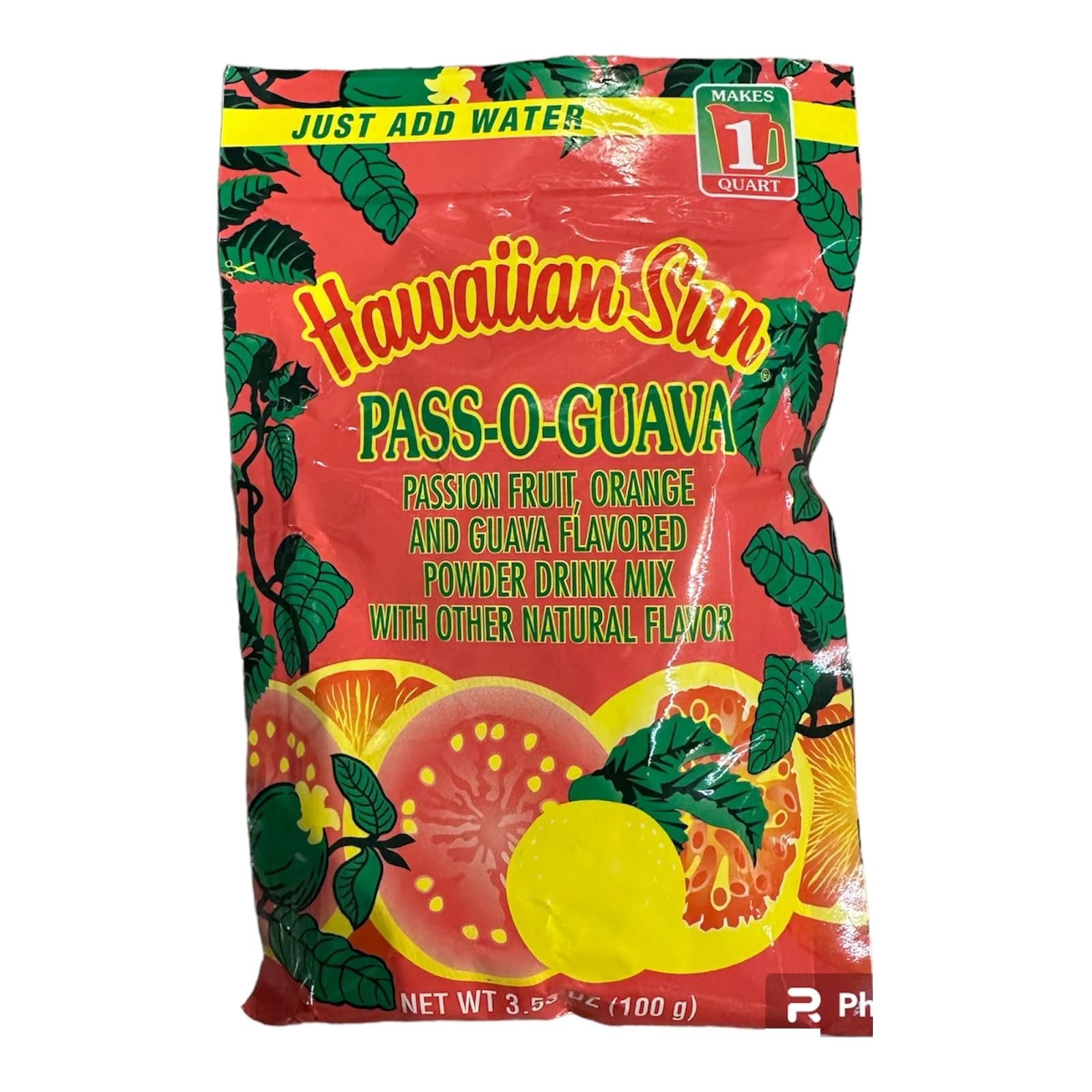 Hawaiian Sun Pass-O-Guava Powder Drink Mix: A Tropical Guava Escape in Every Sip - 4.4 Oz (pack of 5)