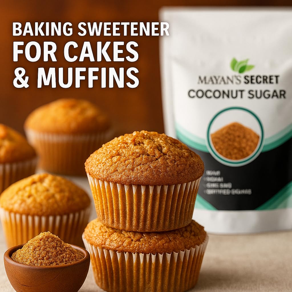Mayan s Secret 2 lbs USDA Certified Brown Coconut Sugar Organic for Baking - Low Glycemic | Unrefined | Trace Minerals (1 Pound