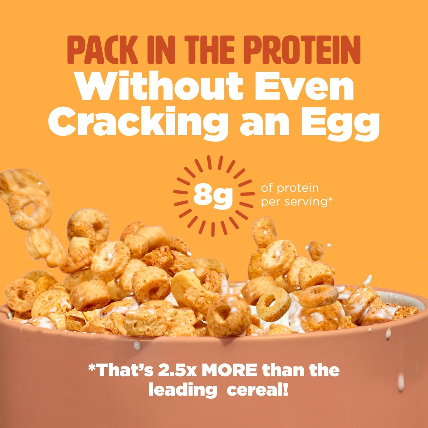 Protein and gluten-Free Breakfast cereal by Three Wishes - Pumpkin Spice, 6 Pack - High Protein and Low Sugar Snack with Natural