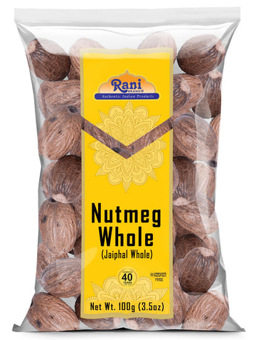 Rani Nutmeg (Jaiphul) Whole Spice, 21-23 Pieces, 3.5Oz (100G) ~ All Natural | Vegan | Gluten Friendly | Non-Gmo | Indian Origin