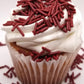 NCS Maroon Edible Jimmies Sprinkles, 8 ounces