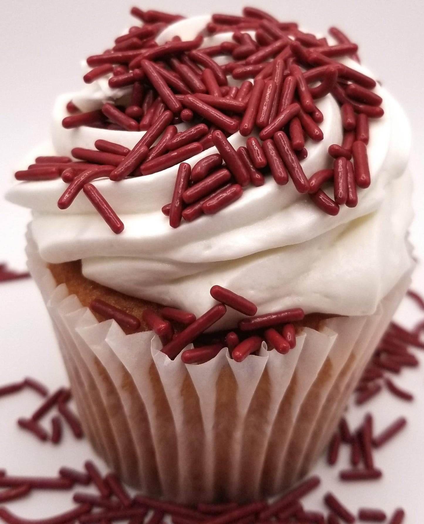 NCS Maroon Edible Jimmies Sprinkles, 8 ounces
