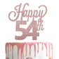 Lingteer Happy 54Th Birthday Cake Topper - Cheers To 54Th Birthday 54 Years Old Birthday Party Cake Decorations Sign.