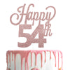 Lingteer Happy 54Th Birthday Cake Topper - Cheers To 54Th Birthday 54 Years Old Birthday Party Cake Decorations Sign.
