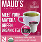 MAUDS Organic Matcha Green Tea Pods, 24ct, KCup Compatible, 100% Organic, Solar Energy Produced, Recyclable