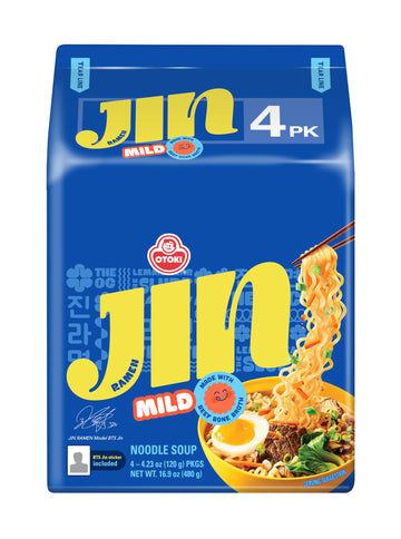 OTOKI Jin Ramen Mild Flavor, Authentic Korean Instant Noodles, Genuine Korean Ramen Soup Mix, Savory & Rich Quick & Easy Meal 4.
