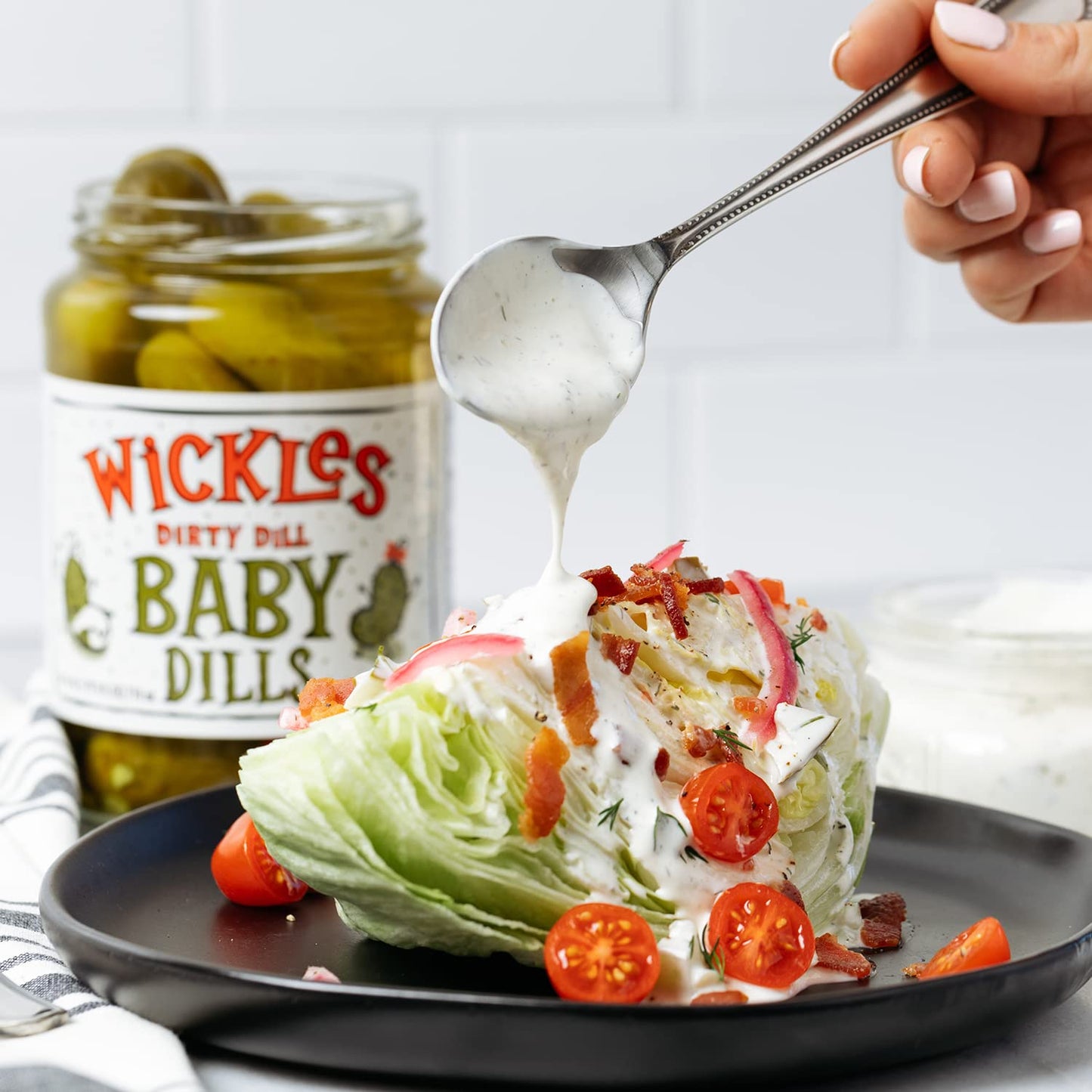 Wickles Pickles Dirty Dill Baby Dills - Spicy Kosher Dill Pickles, 24 oz Jars, 6 Pack