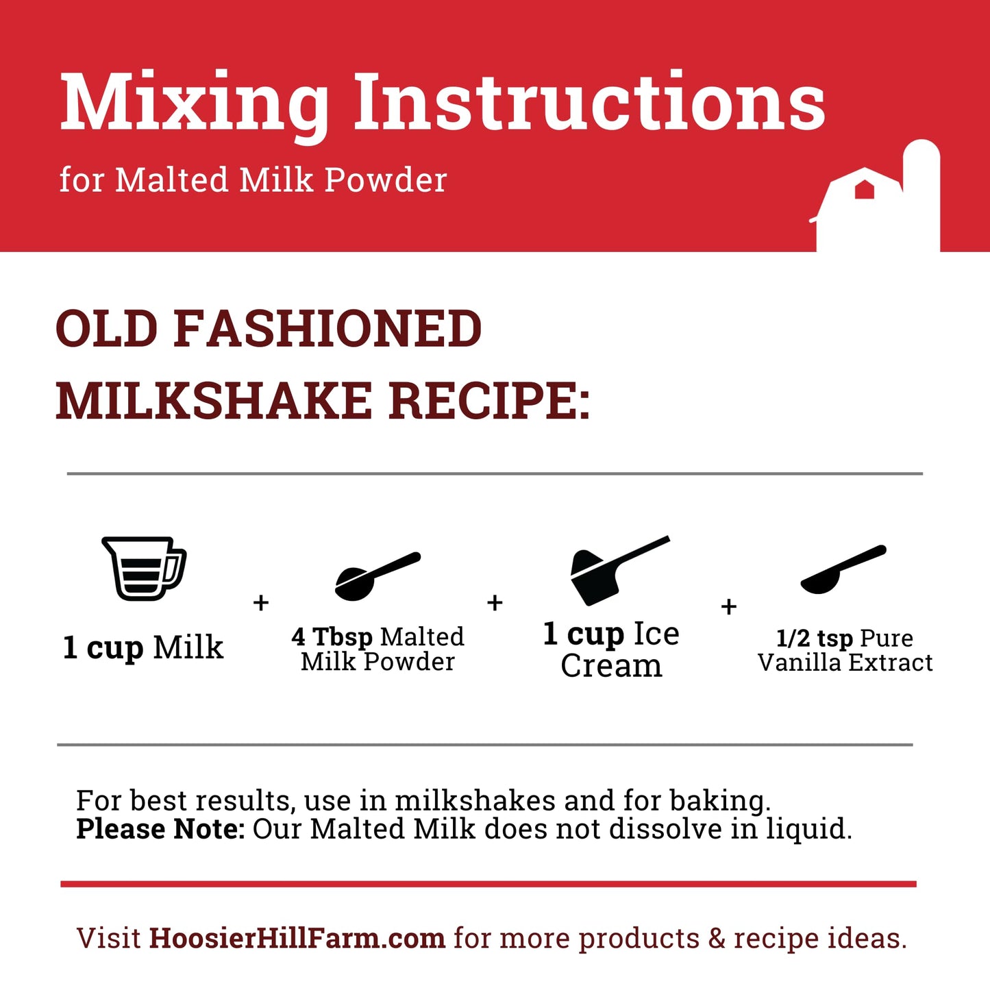 Hoosier Hill Farm Malted Milk Powder, 1.5LB (Pack of 2)