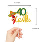 Caiwowo Fiesta 40th Birthday Cake Topper - Taco Bout 40 - Glitter Paper Decoration for Birthday Party