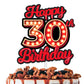 Happy 30th Birthday Cake Topper Fluorescent Flashing Night Out Hen Movie Nightclub Theme Decor Supplies Woman Man Happy Birthday