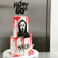 1 Pcs Halloween Theme Happy 60Th Birthday Cake Topper Glitter Cheers To 60 Years Bat Halloween Cake Pick For Halloween Happy 360