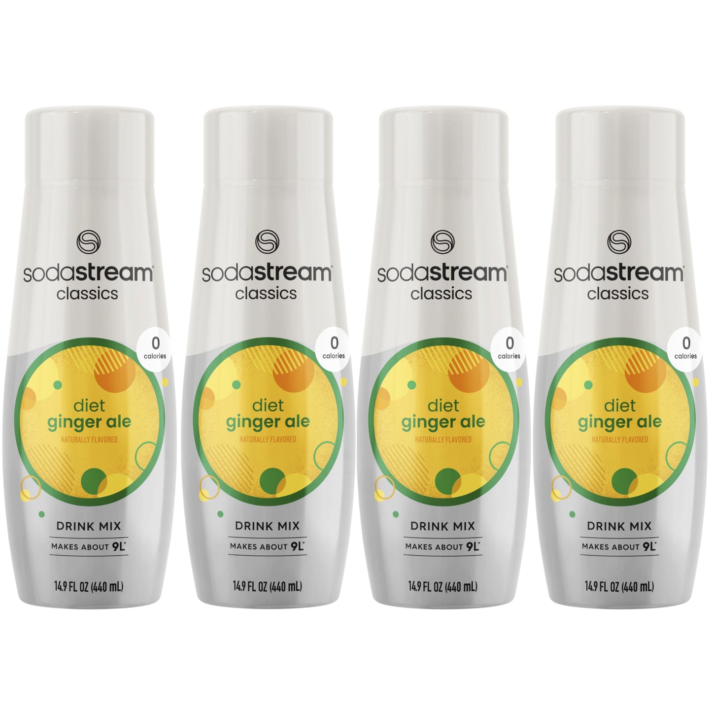 SodaStream Diet Ginger Ale, 4-Pack, 14.9 FL Oz Each, Model 1100913011