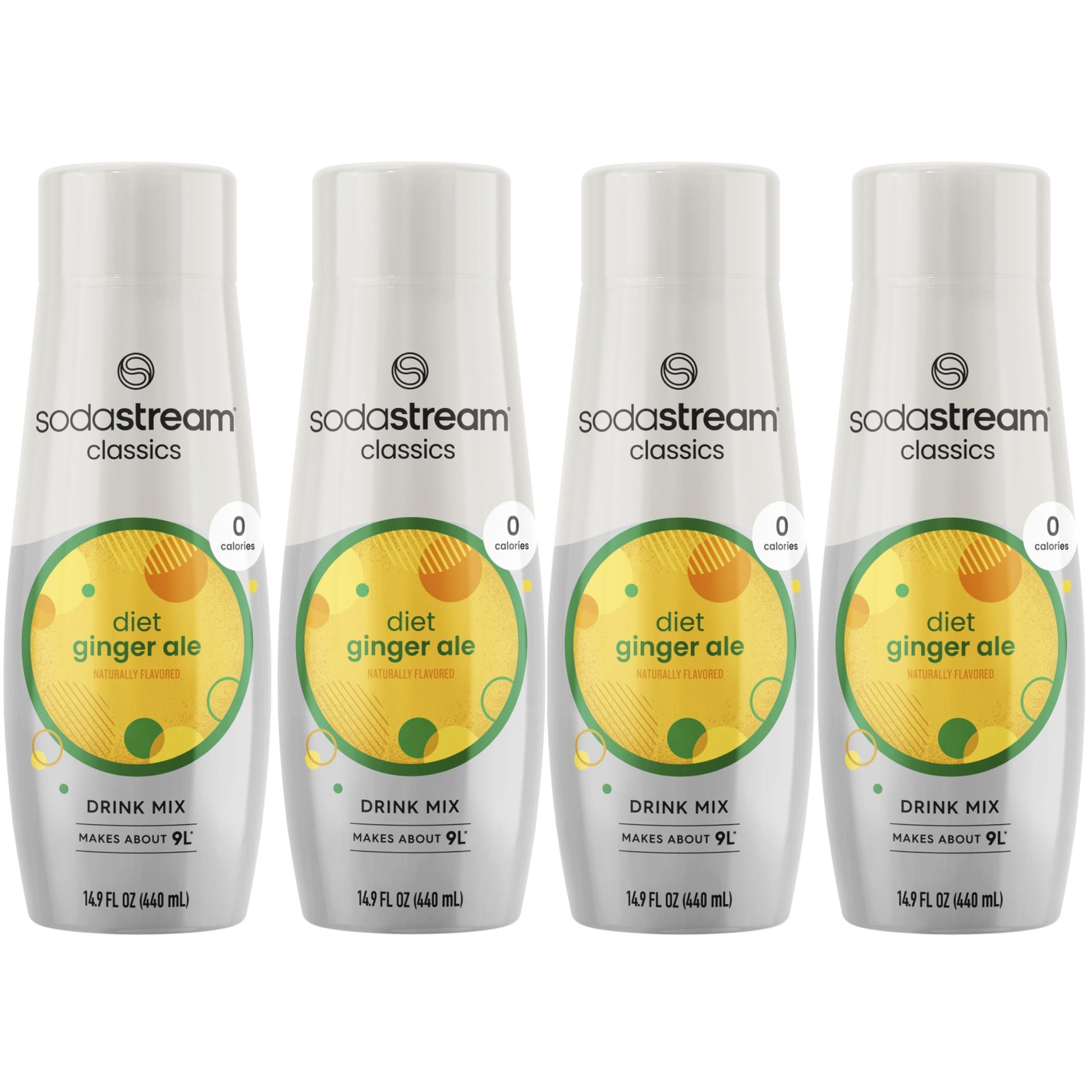 SodaStream Diet Ginger Ale, 4-Pack, 14.9 FL Oz Each, Model 1100913011