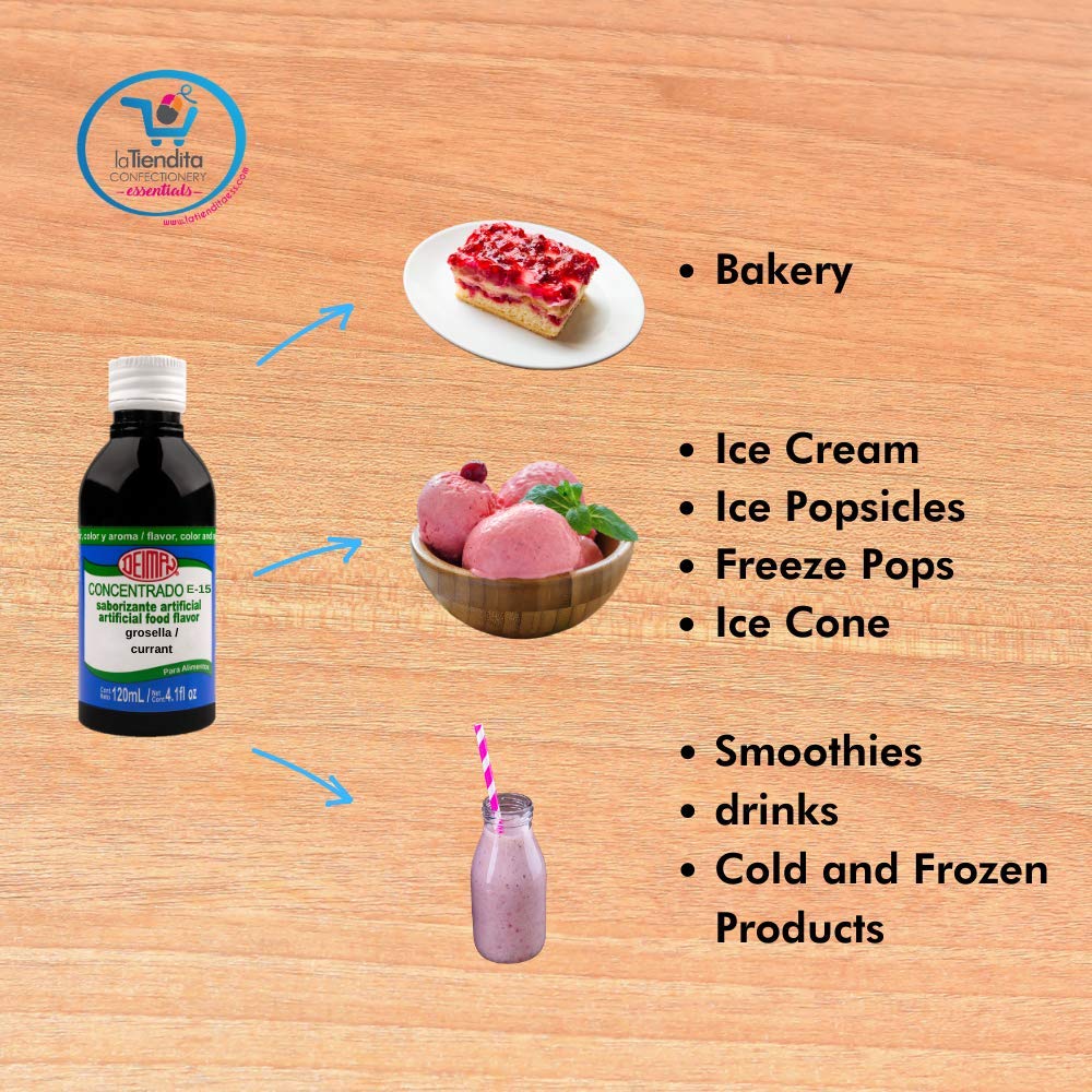 Deiman Artificial Food Flavoring Currant Concentrate E-15 (4 Fl Oz)