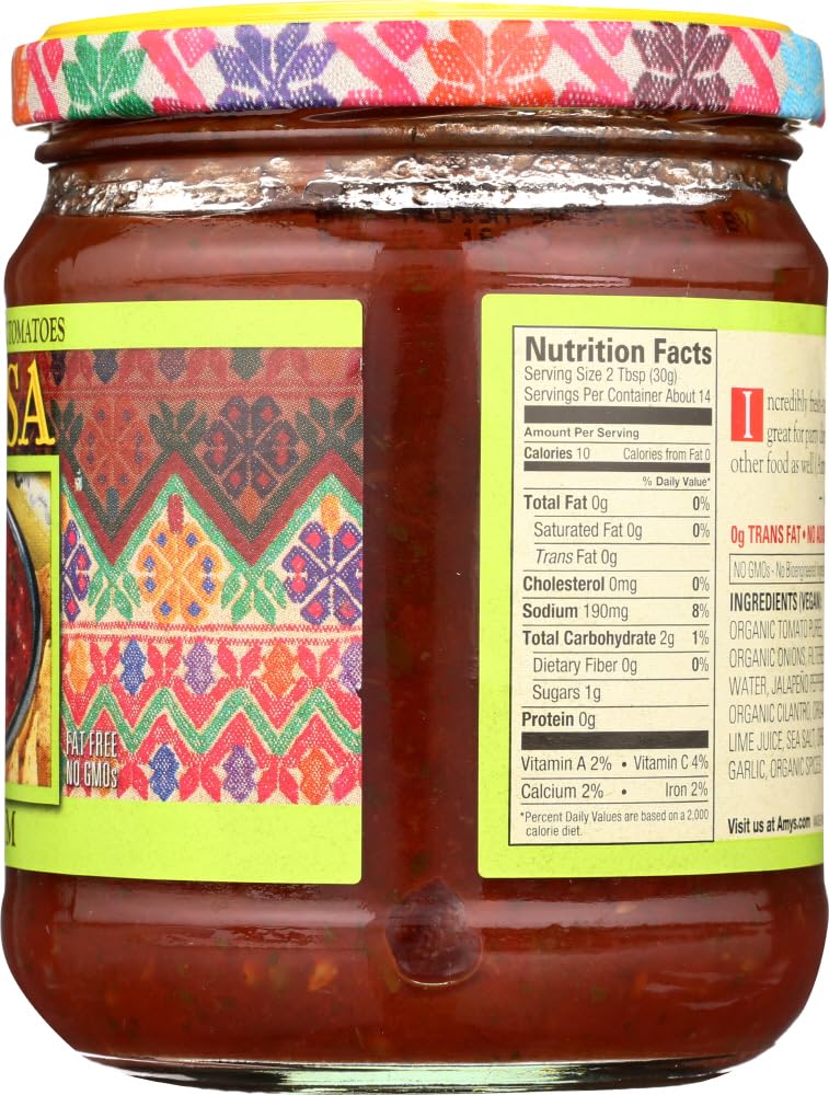 ???? Amys Medium Salsa - 14.7 oz, 1 Pack, No Artificial Ingredients