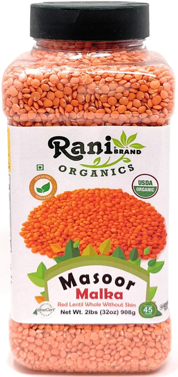 Rani Organic Masoor Gota (Football) Indian Red Lentils Skinless 32oz (2lbs) 908g ~ All Natural | Gluten Friendly | NON-GMO | Kos