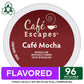 Cafe Escapes Cafe Mocha Keurig Single-Serve K-Cup Pods, 96 Count (4 Packs Of 24)