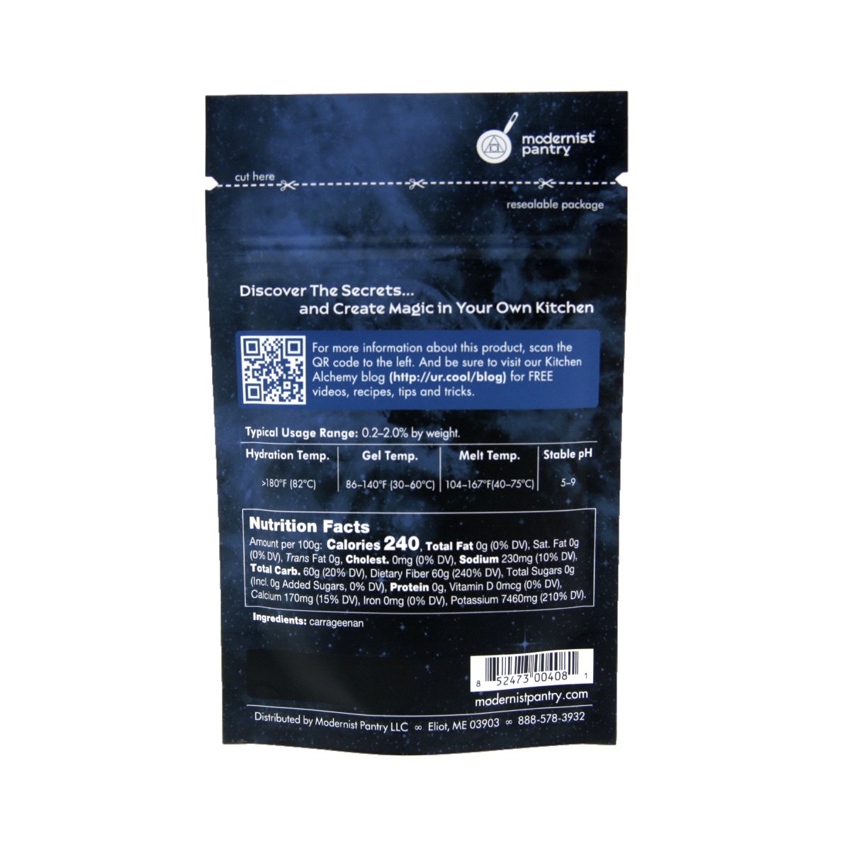Modernist Pantry Kappa Carrageenan Non-GMO Vegan 50g/2oz OU Kosher Certified