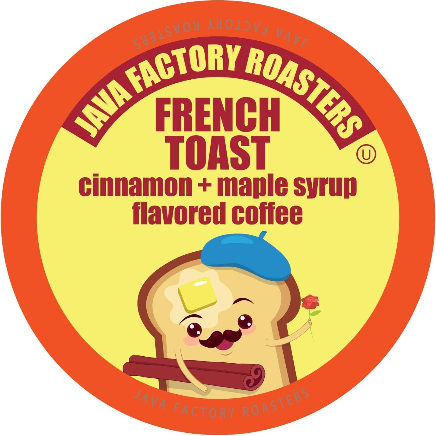 Java Factory Coffee Pods, Cinnamon and Maple Flavored, 40 Count, for Keurig K Cup Brewers, French Toast, Model JFR FT40