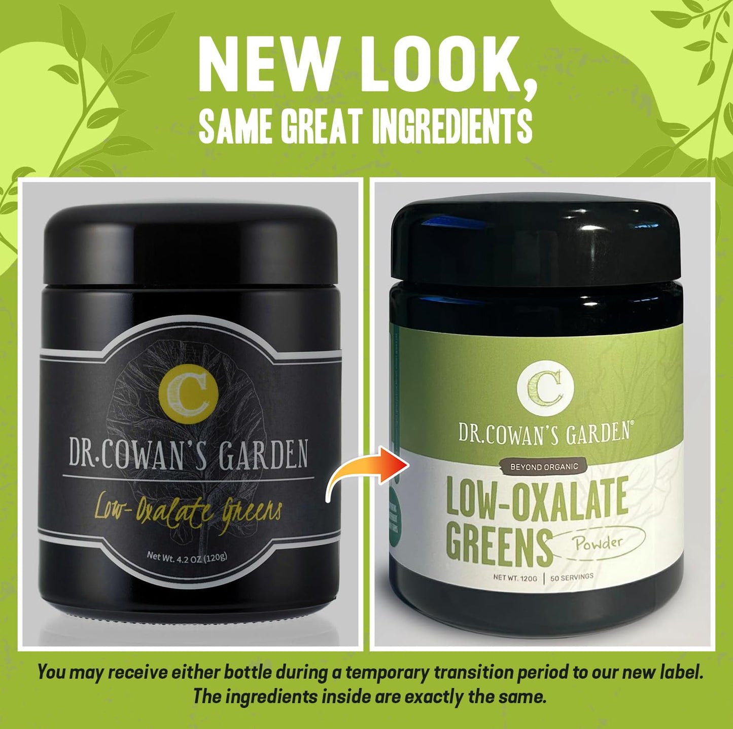 Dr. Cowans Garden Low-Oxalate Greens Veggie Powder - Beyond Organic Superfood Greens Vegetable Powder for Drinks and Food - Lac