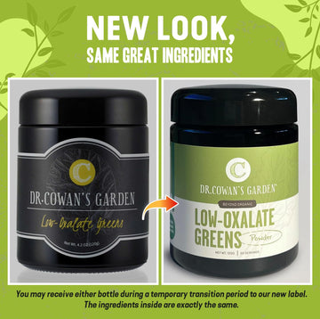 Dr. Cowans Garden Low-Oxalate Greens Veggie Powder - Beyond Organic Superfood Greens Vegetable Powder for Drinks and Food - Lac
