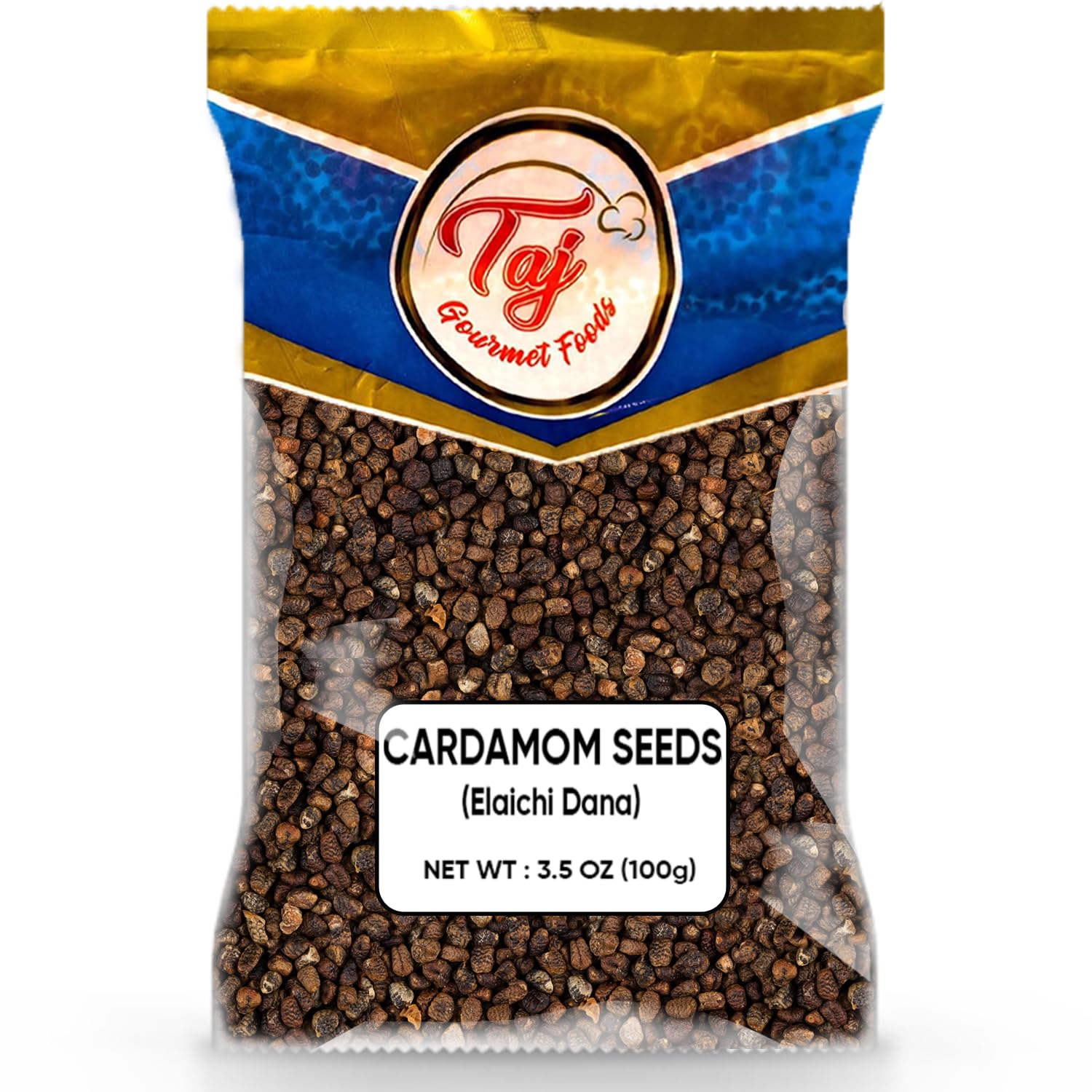 TAJ Pure Cardamom Seeds Decorticated, 3.5oz (100g), Elaichi Dhana, Vegan & Gluten Friendly, GMO Free, Kosher