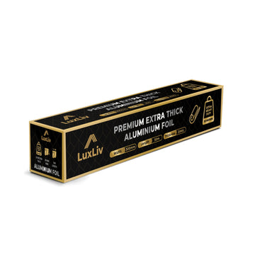 Luxliv Extra Thick Heavy Duty 20 Micron Kitchen Catering Aluminum Foil Premium - 161 Square Feet 164 Ft Length - 118 Inch Wide