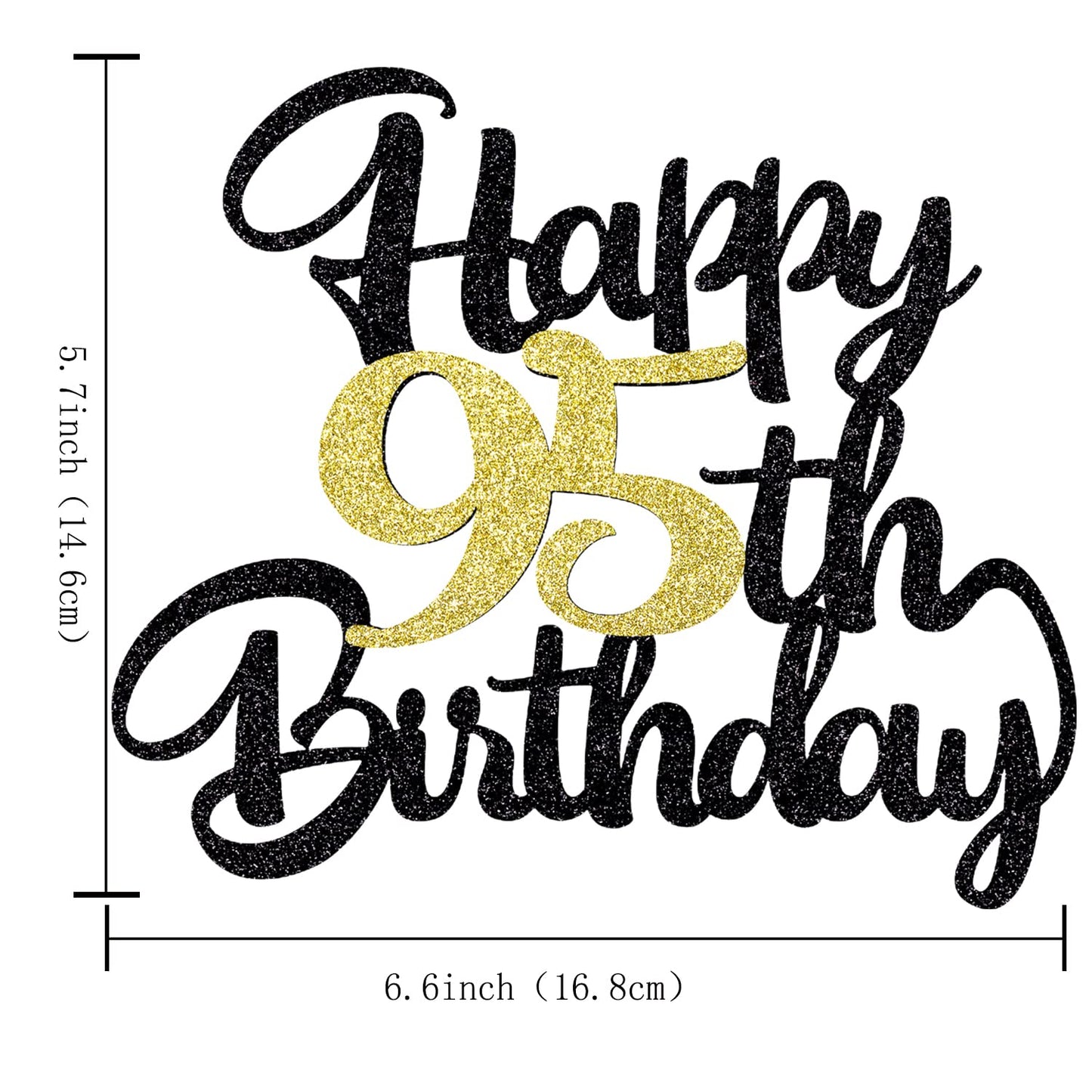 Klionjor 95Th Happy Birthday Cake Topper Happy Birthday Cake Decoration 95Th Birthday Party Decoration Gift Plugin
