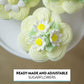 Global Sugar Art 36 Count Edible Daisy Sugar Cake Flowers, White Unwired, Small 1 Inch By Chef Alan Tetreault