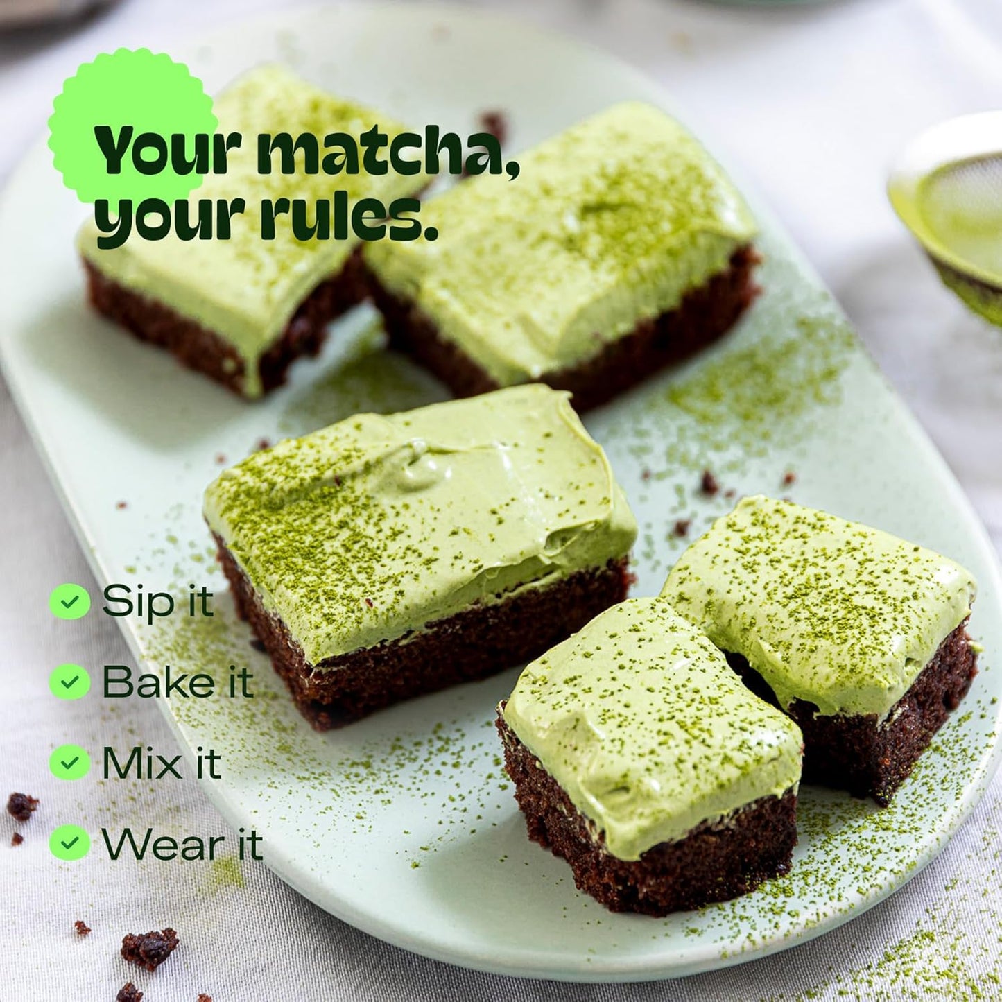 MATCHA DNA Organic Matcha Green Tea Powder - Culinary Grade - 10 oz - Green