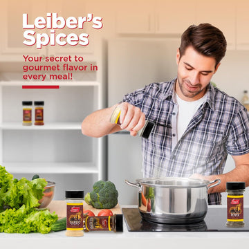Lieber'S Spice Set, Complete New Home Starter Seasoning Kit, 6 Piece Spices Gift Set Featuring Garlic Powder, Onion Powder, Blac