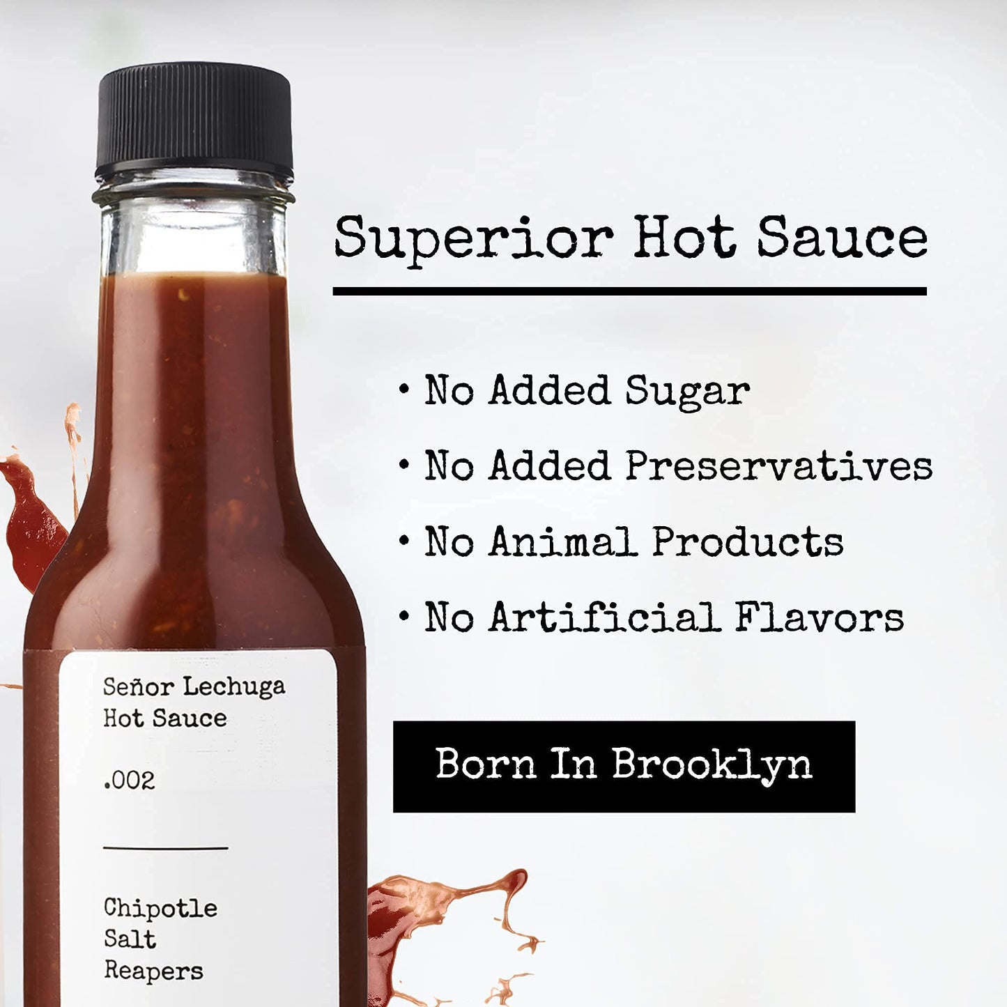 Seor Lechuga Hot Sauce - Hot Sauce Made From Carolina Reaper Peppers And Habanero Pepper - .002 Chipotle, Salt, Reaper