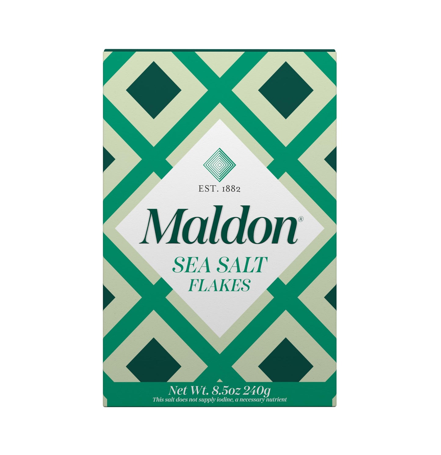 Maldon Salt, Sea Salt Flakes, 8.5 oz (240 g), Kosher, Natural, Handcrafted, Gourmet, Pyramid Crystals