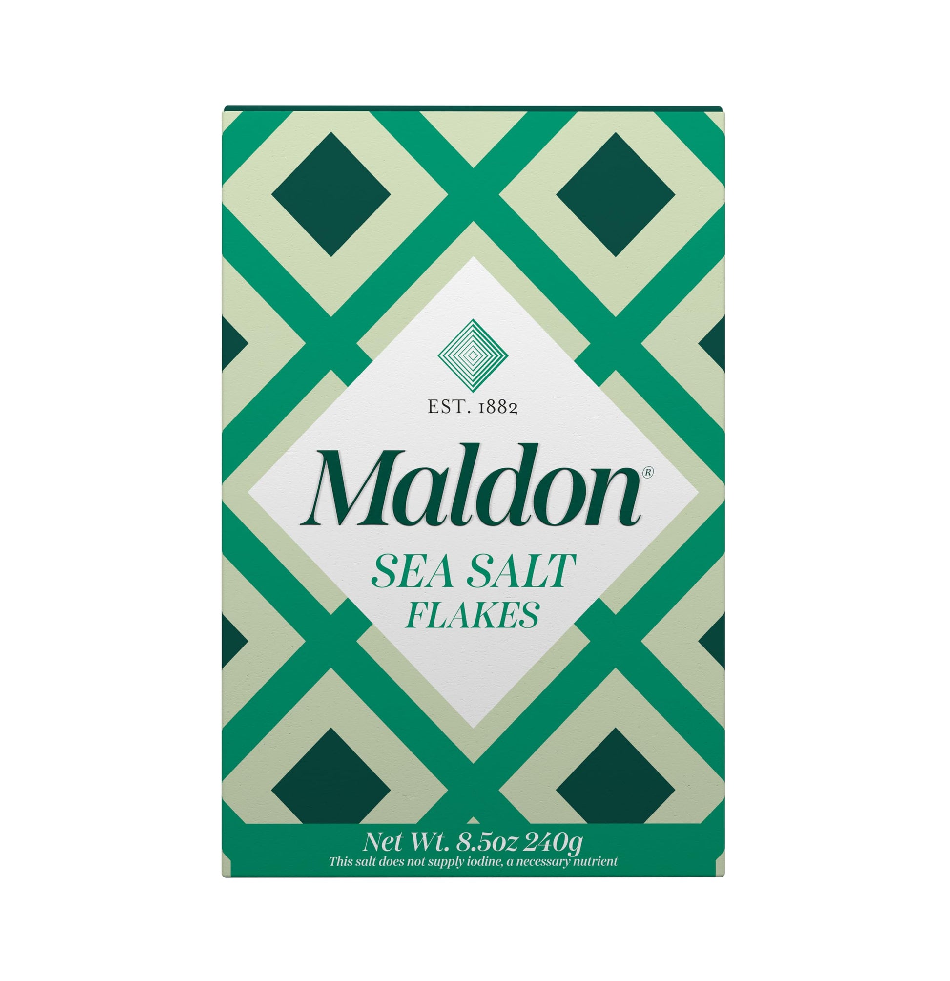 Maldon Salt, Sea Salt Flakes, 8.5 oz (240 g), Kosher, Natural, Handcrafted, Gourmet, Pyramid Crystals