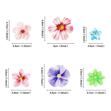 40 Pcs Edible Wafer Paper Flowers Cupcake Toppers Beautiful Flowers Cupcake Drink Topper Picks Edible Flowers Cupcake Decor For