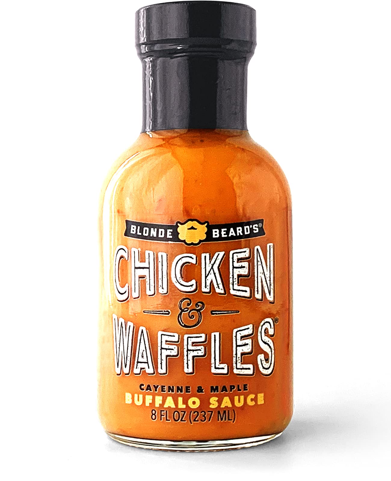 Blonde Beard's Buffalo Sauce Chicken & Waffles (Mild/Medium) Spicy & Sweet - Great on Chicken Wings - Maple, Cayenne, Garlic, Bu