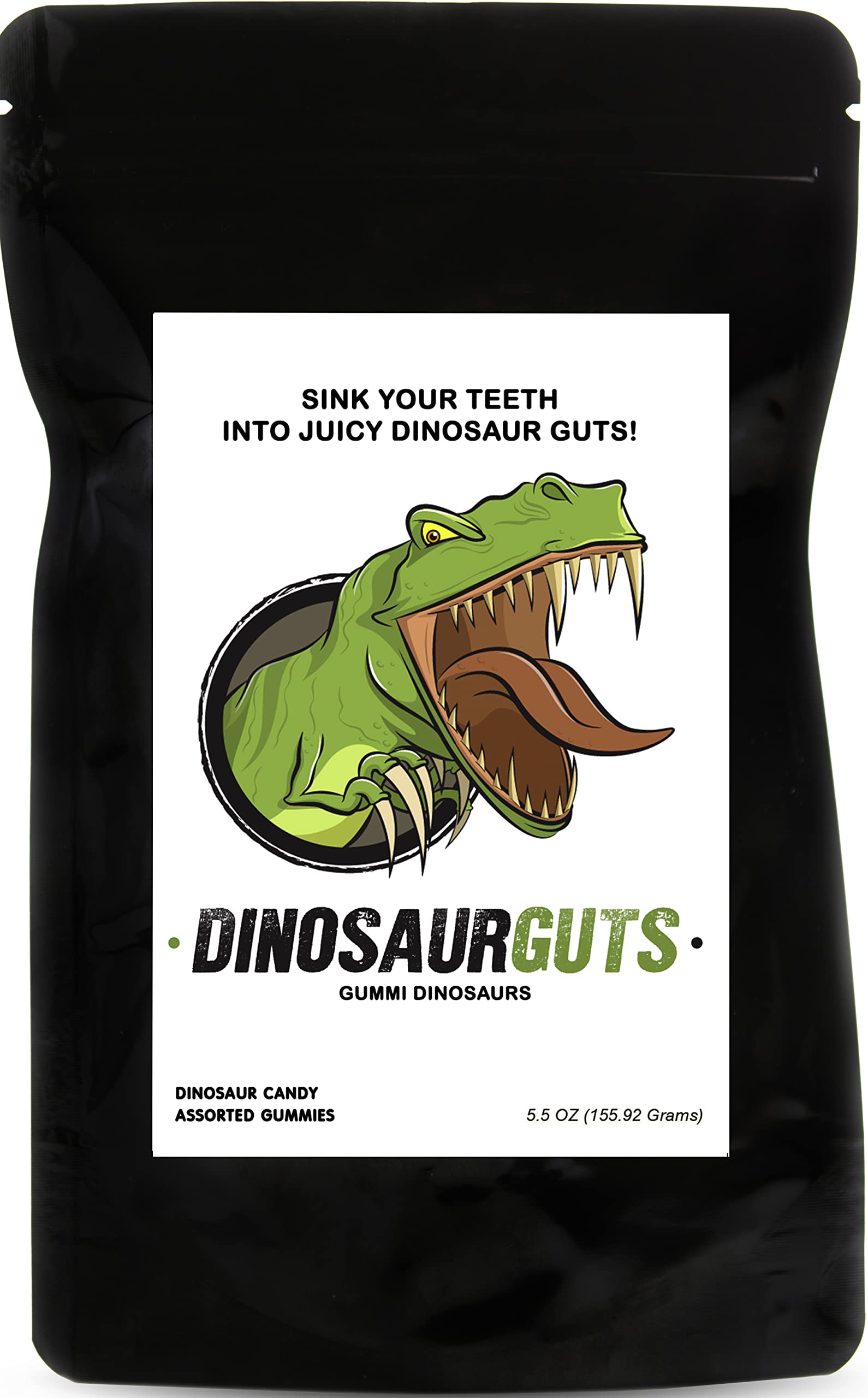 Dinosaur Guts Mixed Fruity Flavored Dinosaur Shapes Fun Unique Halloween Candy Gag Gift For Birthday Girls, Boys, Kids & Teens (