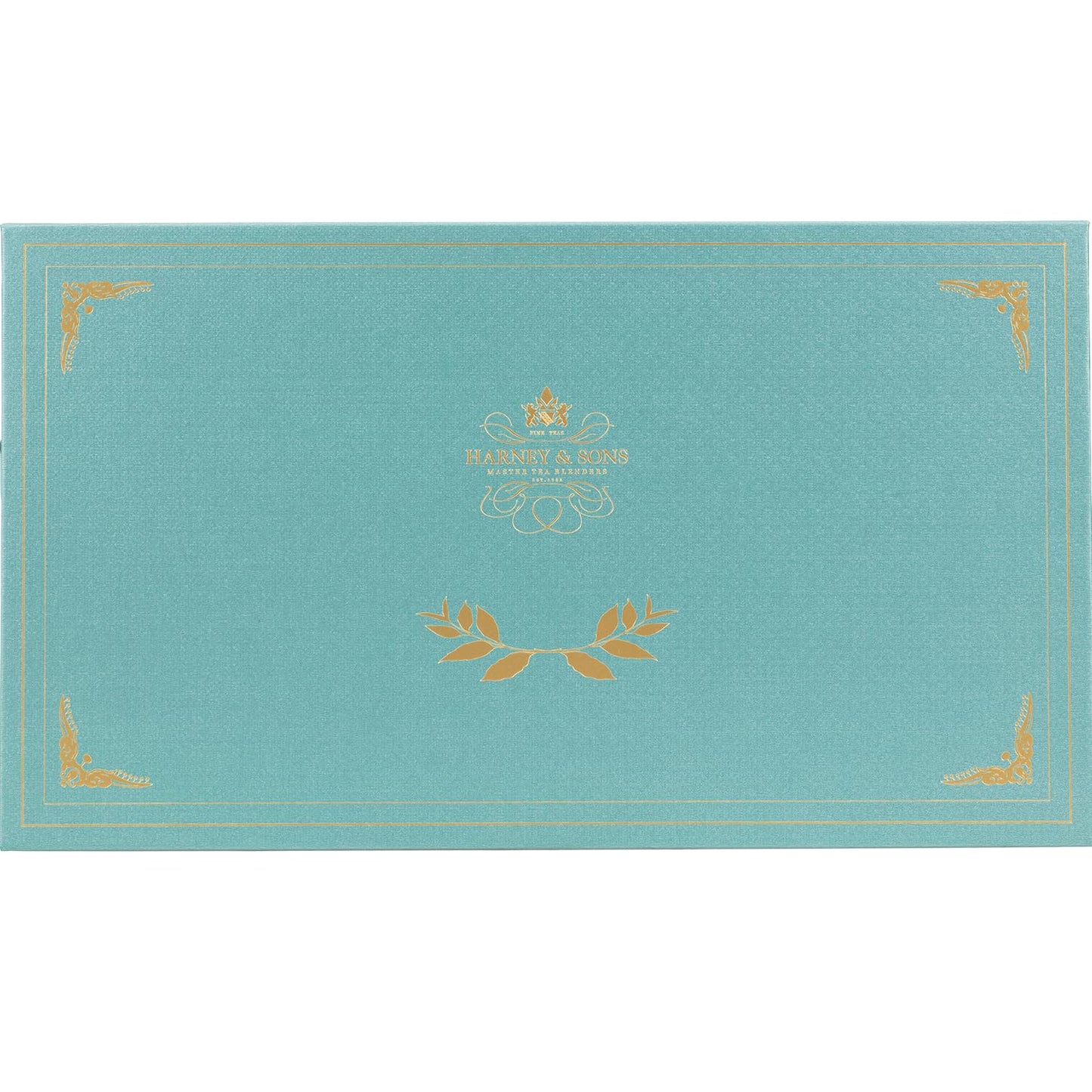 Harney & Sons Teal Tea Chest Gift, Featuring 8 Wrapped Sachet Flavors