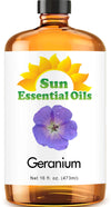Sun Essential Oils 16Oz - Geranium Essential Oil - 16 Fluid Ounces