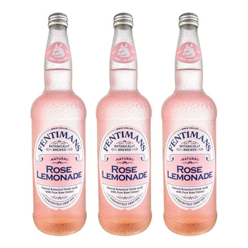Fentimans Sparkling Rose Lemonade - Sparkling Pink Lemonade With Natural Ingredients & Pure Rose Extract, Mixer, Craft Soda, Botanically Brewed Lemonade - 9.3 Fl Oz (Pack Of 3)