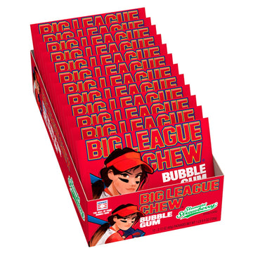 Big League chew Strawberry Tray + (12 Packs)