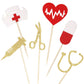 Keaziu 24Pcs Nursing Cupcake Toppers, Glitter Medical Rn Themed Cake Picks, Nurse Graduation Party Decorations Supplies