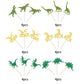 YCTHUNFISH Dinosaur Cupcake Toppers, 24 Pack, Glitter Gold, Bamboo, Small, Dino Theme for Baby Shower or Birthday Party Decorations