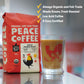 Peace Coffee Decaf French Roast Ground Coffee, Organic Fair Trade, 5 lb (80 oz), Rich Bold Flavor, Shade Grown