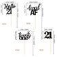 24 Pcs 21St Birthday Cupcake Toppers Legal Hello 21 Twenty One Cupcake Picks 21St Birthday Cake Decorations Supplies Black