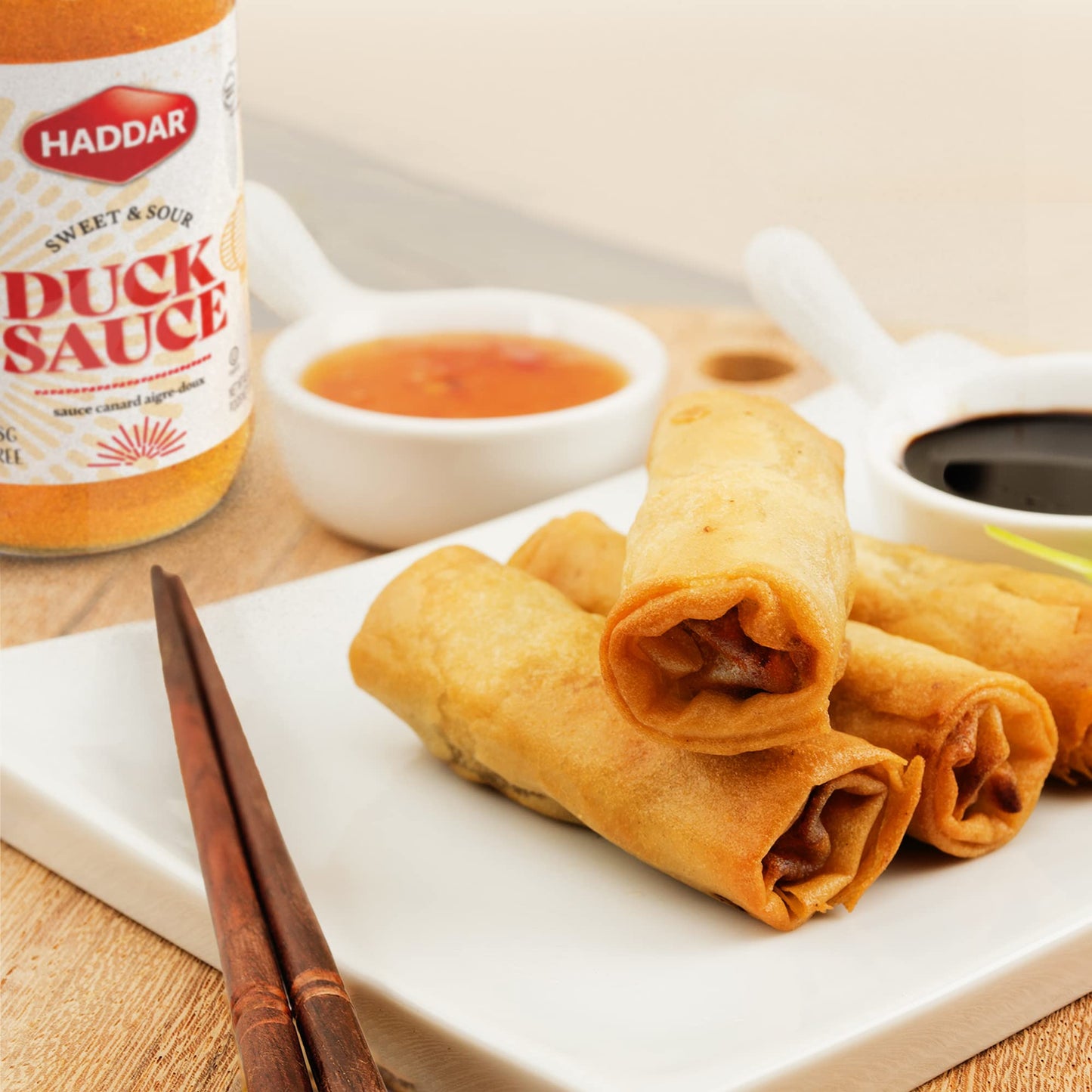 Haddar Sweet & Sour Duck Sauce, 40Oz (2 Pack) Rich Tangy Texture, No Msg, Fat Free | Made From Apricots And/Or Peaches | Perfect